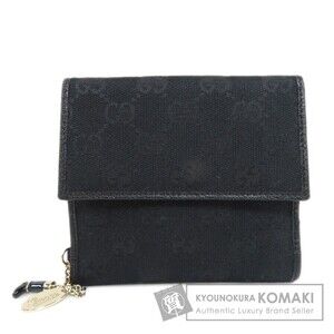 Gucci Double hook GG Charm Bifold Wallet Canvas